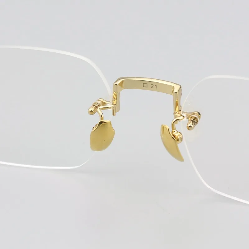 Solid Color High-end Horn White Horn Business Glasses Frame Frameless Optical Myopia Glasses Frame Presbyopia Anti-blue Light.