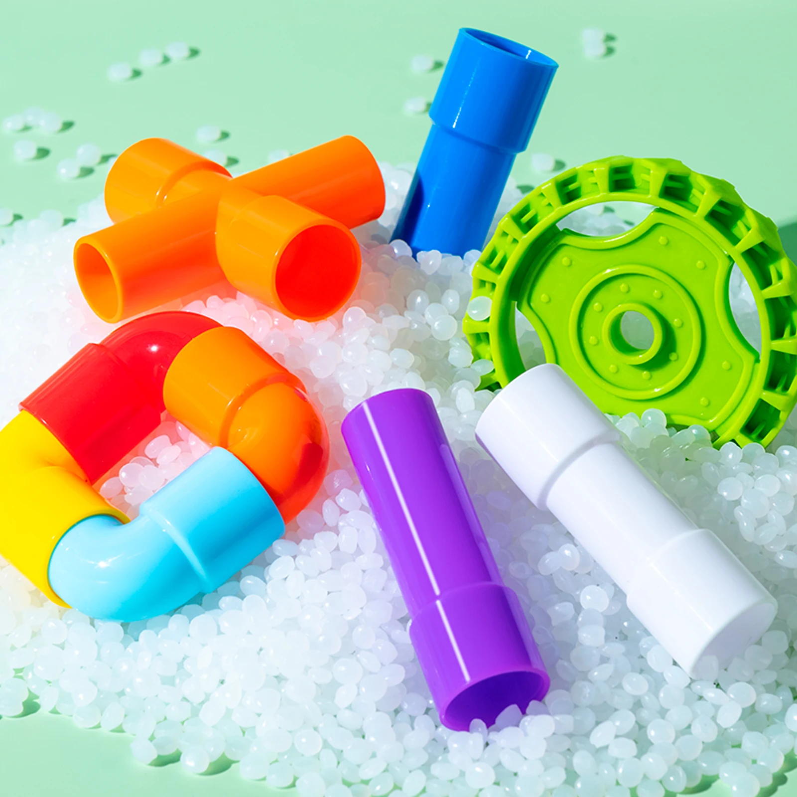 Children Educational Plastic Tube Water-pipe BlocksPipeline Building Construction Toys Gift