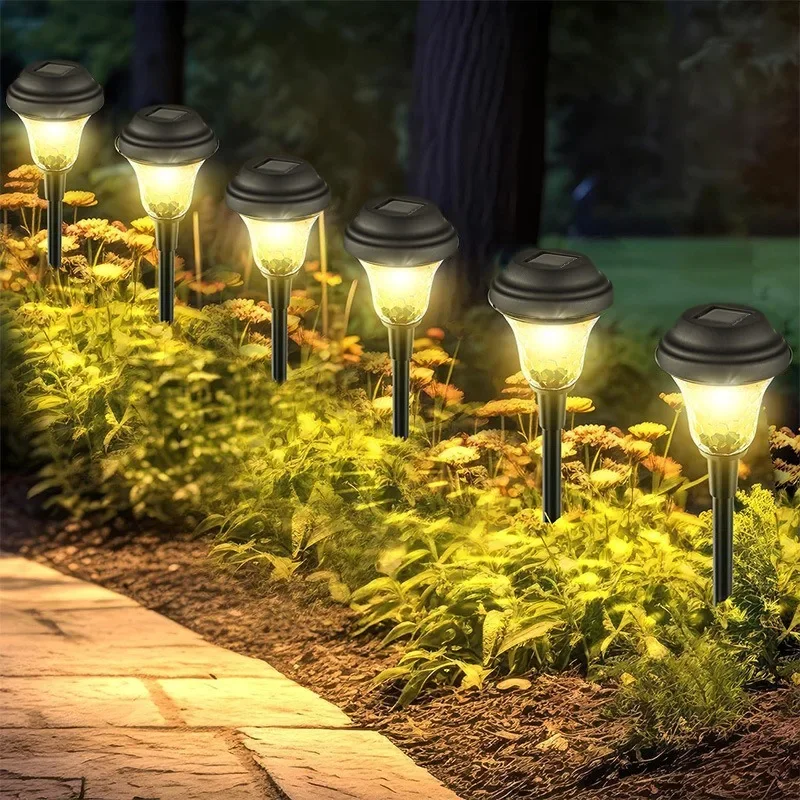 

Solar Pathway Stake Lights Solar Garden Light Battery Included Auto on At Dusk Outdoor Garden Lawn Lamp