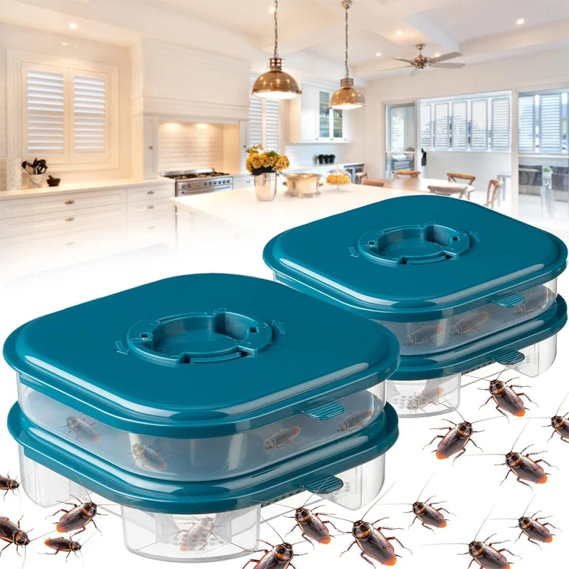 Indoor Infestation Efficient Cockroach Trap Double Layer Roach Trap Reusable Safe Cockroach Killer for Ants Pet Roach Killer
