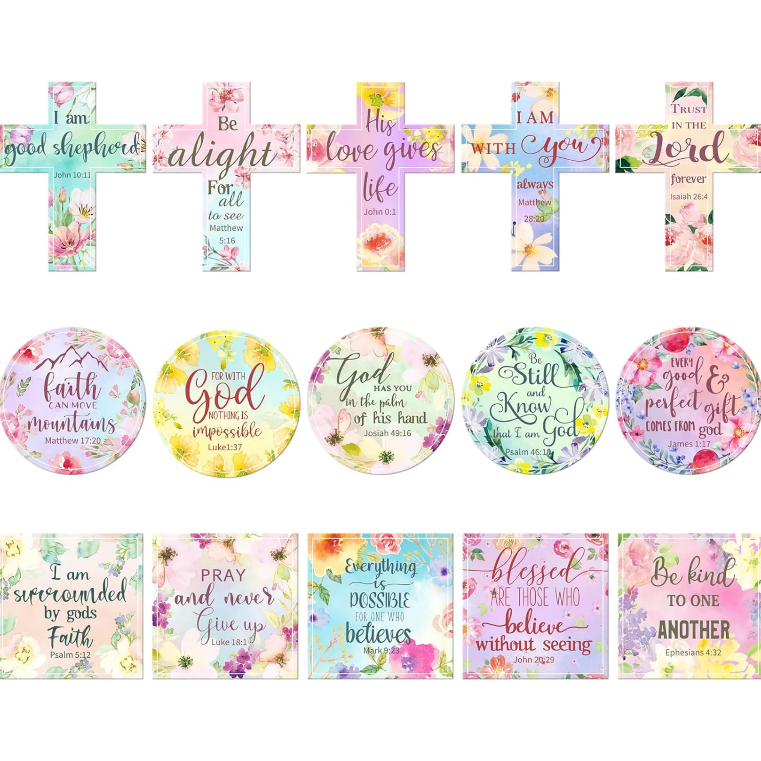 15 Uds. Imanes inspiradores para refrigerador con versículos de la Biblia imanes inspiradores imanes de casillero fiel imán de nevera inspirado