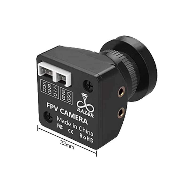 Foxeer Razer Mini HD 5MP 2.1mm M12 Lens 1200TVL Standard FPV Camera 4:3 16:9 NTSC/PAL Switchable 4ms Latency Camera