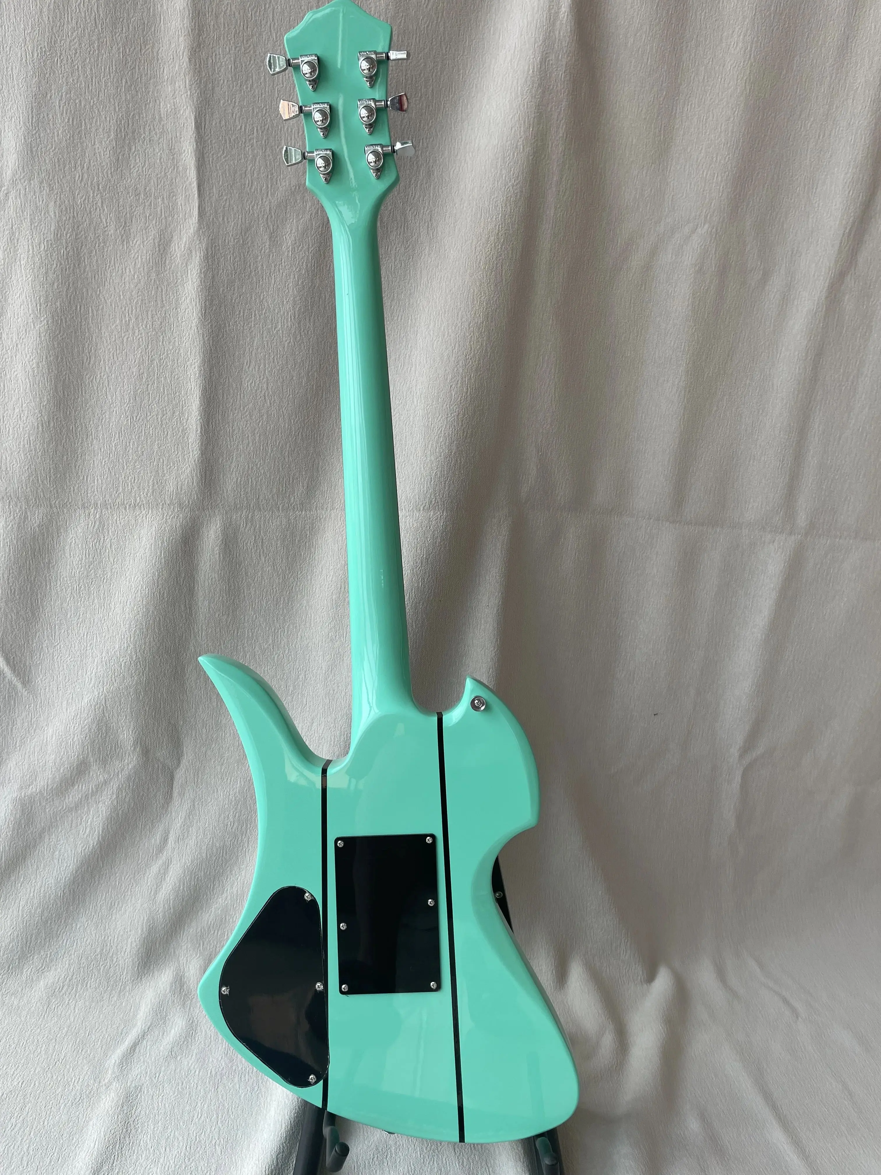 Customizable BC Rich Guitar With Green Veneers Red Veneers