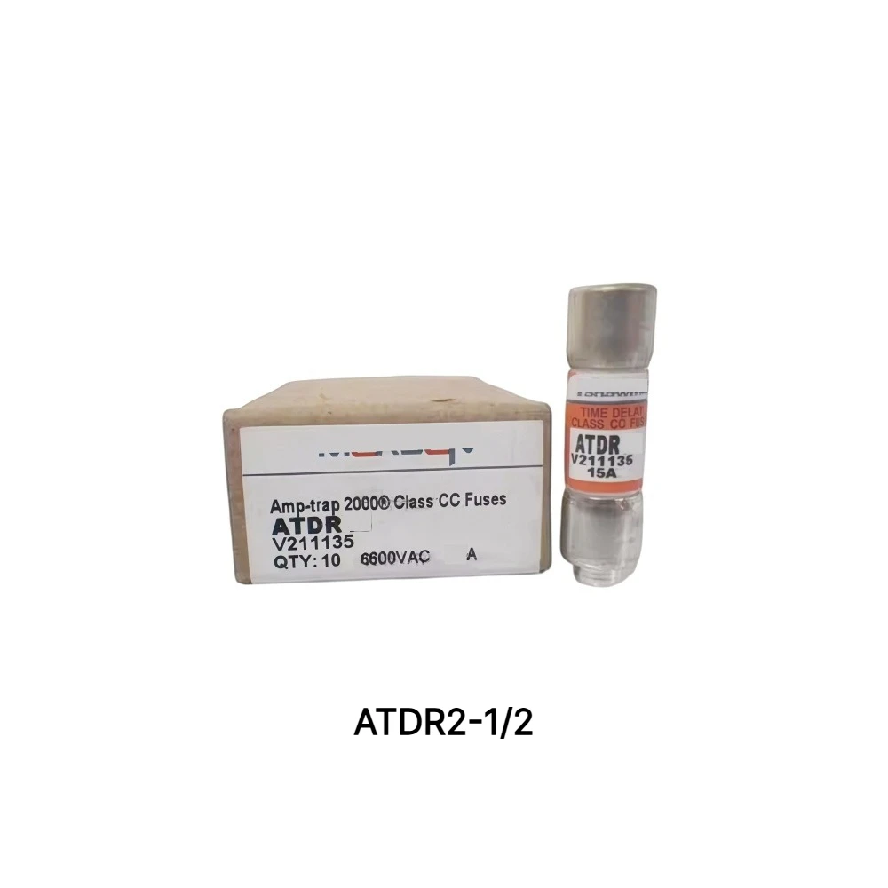 ATDR2-1/2 Class CC Time-Delay Current Limiting Cartridge Fuse 2.5A 600VAC Motor PLC Circuit Protection 1Pcs OEM
