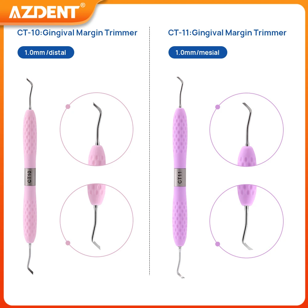 Zestaw dłut emaliowanych dentystycznych Przyrząd do odbudowy AZDENT CT8-CT13 Łyżka Koparka Gingival Margin Trymer Przewód Pakowarka Sonda naprawcza