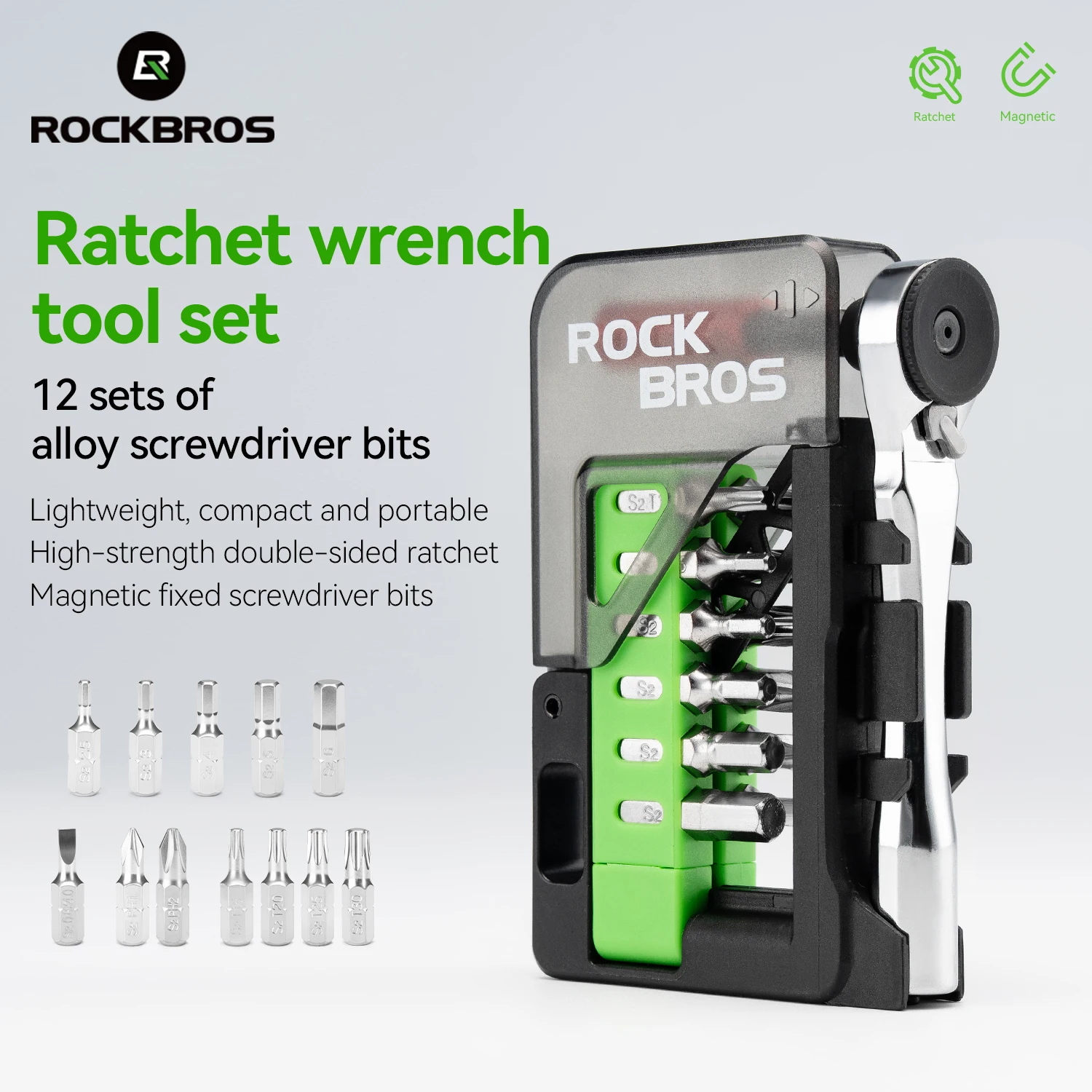 

ROCKBROS Мини-набор инструментов с трещоткой, ключ с трещоткой, ручные инструменты, велосипедные механические инструменты, быстроразъемный ключ с трещоткой из алюминиевого сплава