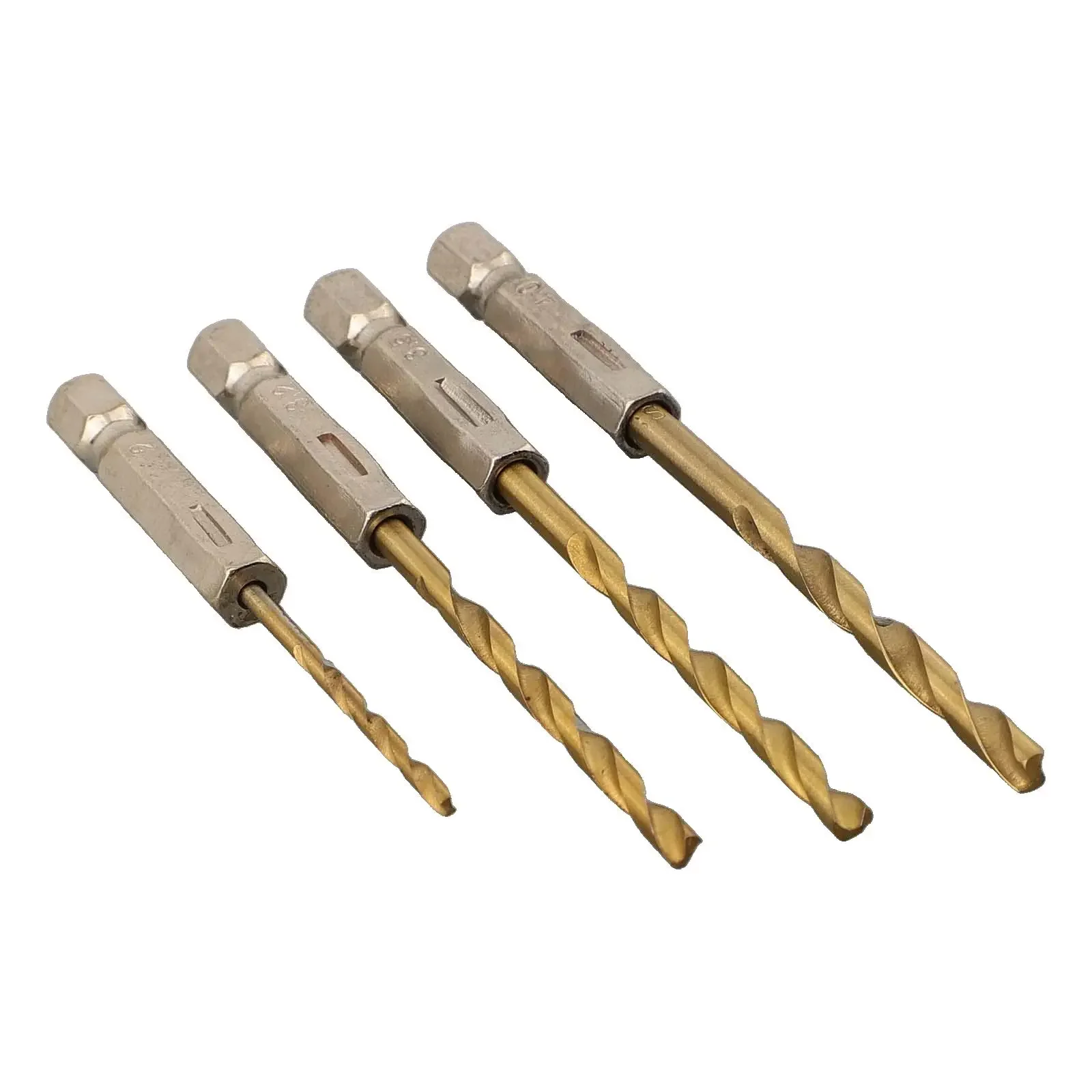 1pc HSS Drill Bit Set High Speed Steel Coated Drill Bit Hexagonal Handle 1/4 Hex Shank Electric Drill Bit For Wood Plastic Drill