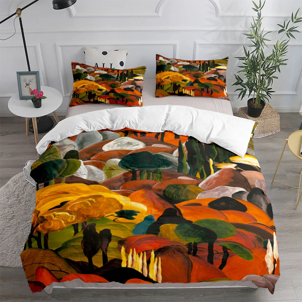 

Terra Volcano Duvet Cover Set King Queen Double Full Twin Single Size Bed Linen Set