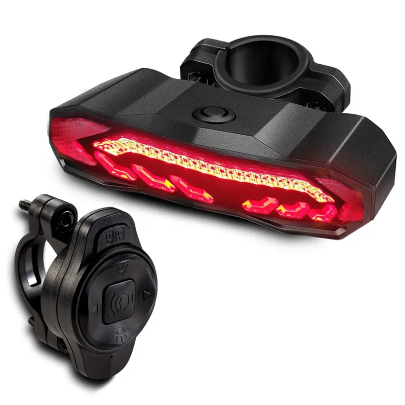 

Waterproof Smart Brake Steering LED Taillight USB Charging Alarm Outdoor Night Ride Mountain Bike