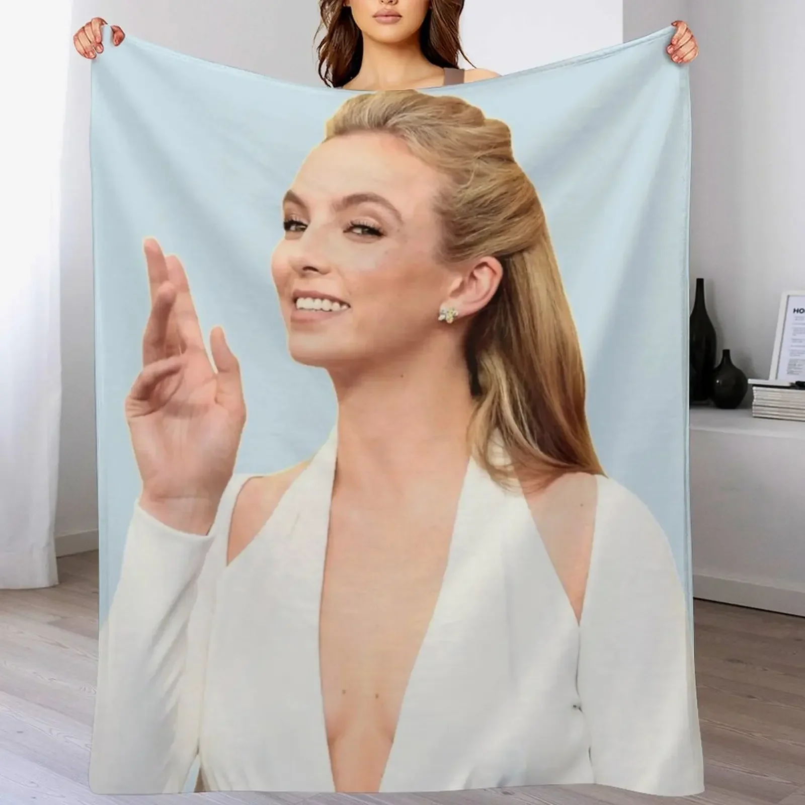 

Jodie Comer Throw Blanket halloween Multi-Purpose Hairys Weighted Blankets
