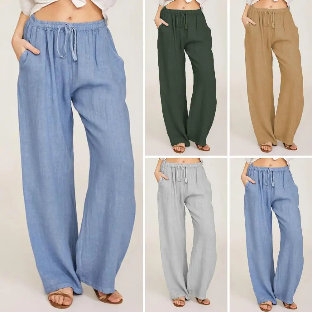 

Summer and Autumn New Casual Women's Wear in Europe, America, and Europe Large Loose Cotton Hemp Casual Pants