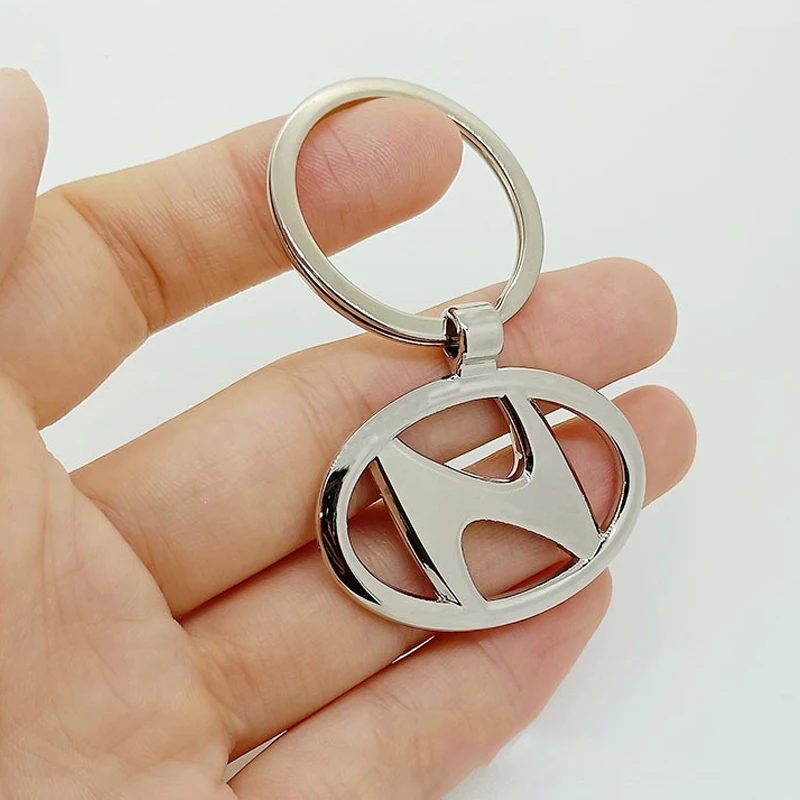 Llavero de aleación con logo para Hyundai Sonata, i30, Tucson, Solaris, i20, ix35, Encino, Rohens, Elantra - Decoración para llaves de coche