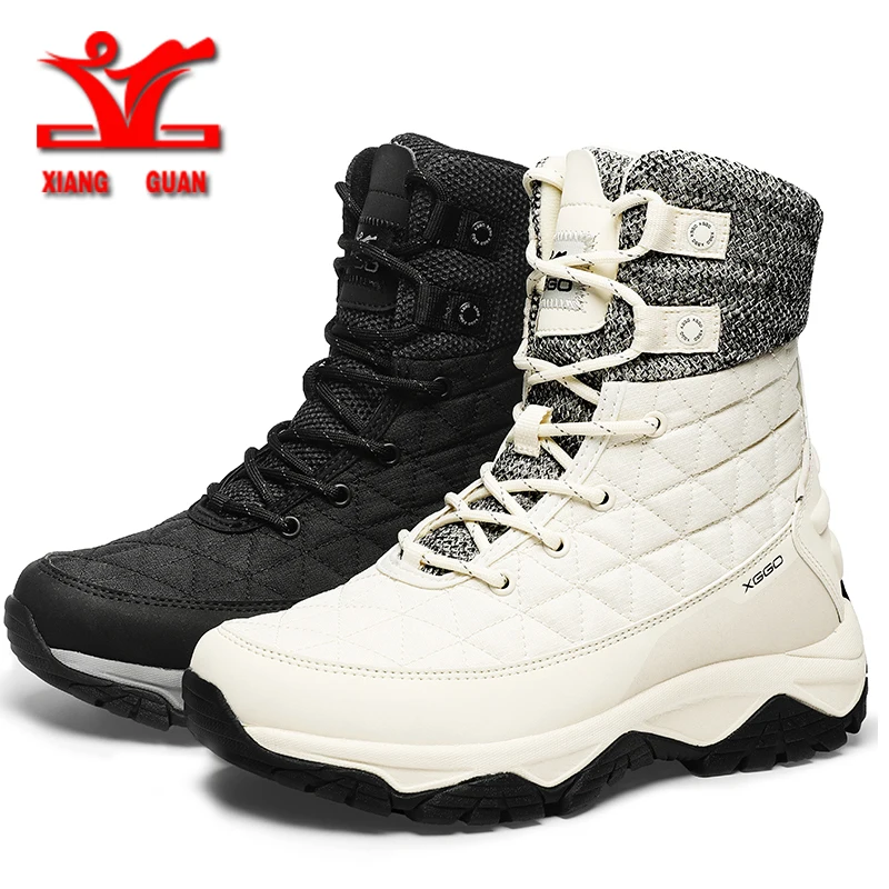 XGGO NEW Warm Snow Boots Women Hiking Shoes Winter Plush Lining Sneaker Men Climbing High Mountain Sport Shoes Tourism Boots