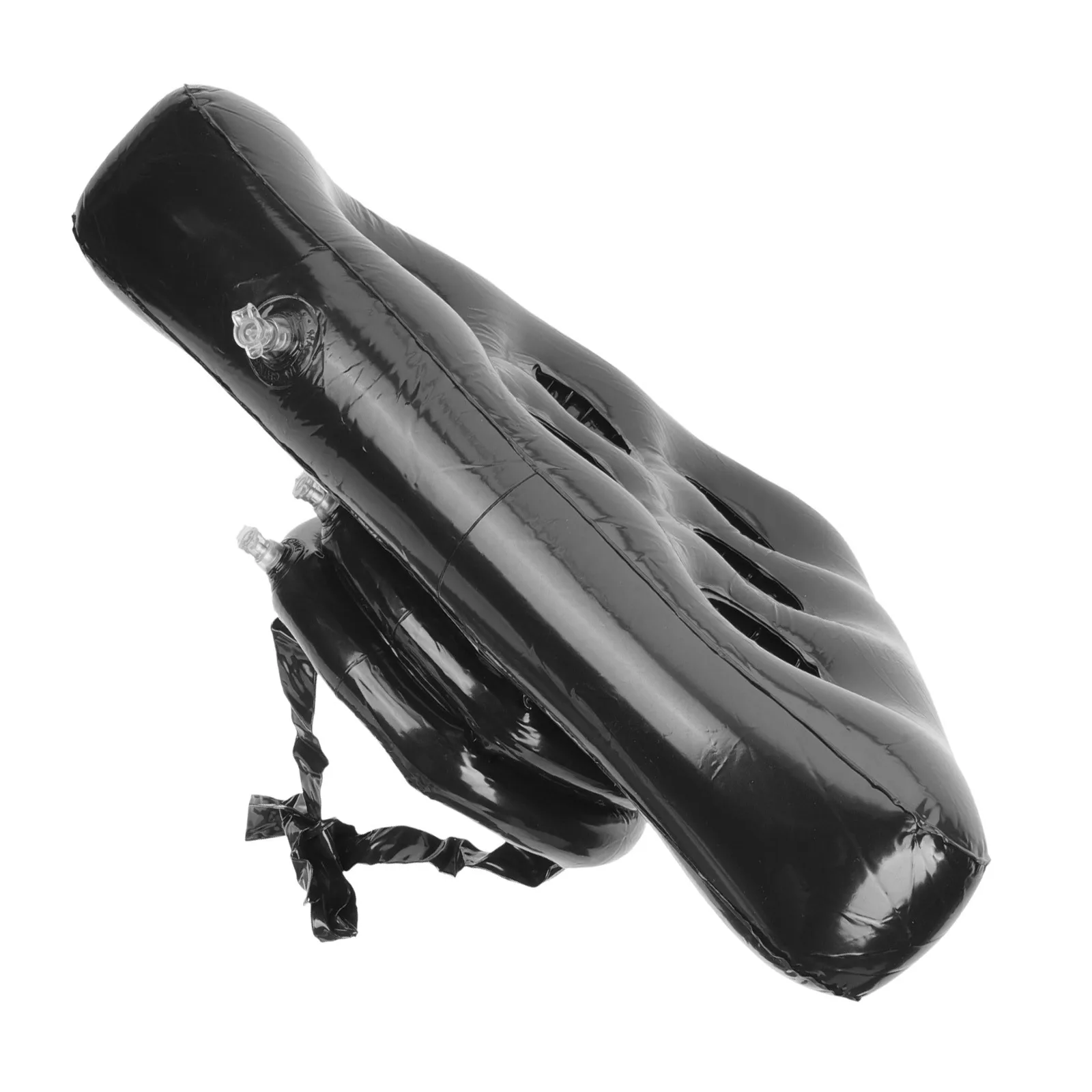 Suporte de copo triangular inflável, armazenamento de bebidas com 6 buracos para piscina, festa na praia, flutuador de bebidas preto, fornecimento de jogos de piscina