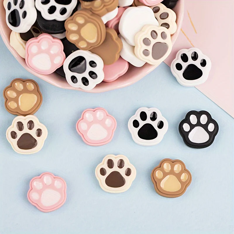 5pcs Set of Colorful Cat Paw Refrigerator Magnets - Durable, Waterproof & Perfect for Holding Notes - Ideal for Kitchen