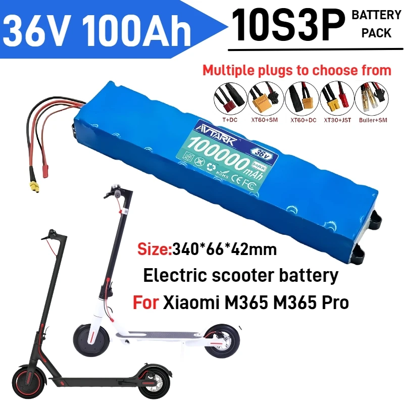 

【100% ORIGINAL】36V 100000mAh 10S3P batteries Pack 18650 Lithium Battery for Xiaomi Mijia M365 electric Scoote 36v Battery