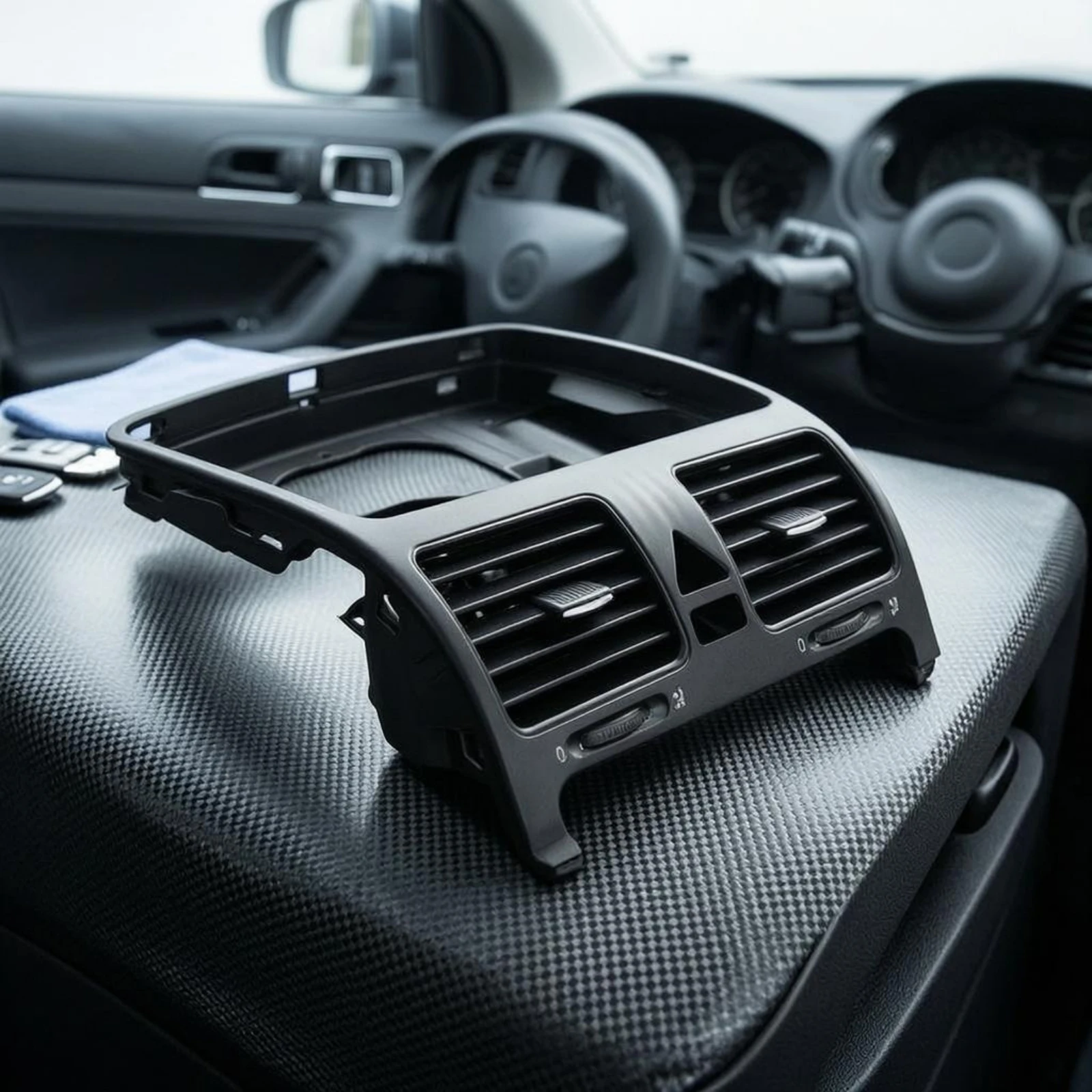 

Air Outlet Trim Assembly Rectangular Center Dash Air Vent Panel Car Interior Part Triangular Opening