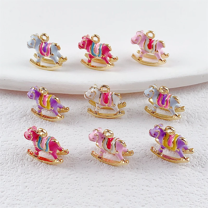 

20pcs/lot Jewelry Accessory Alloy Solid Simulated Color Bicycle Pendant For Charms Earrings Bracelet