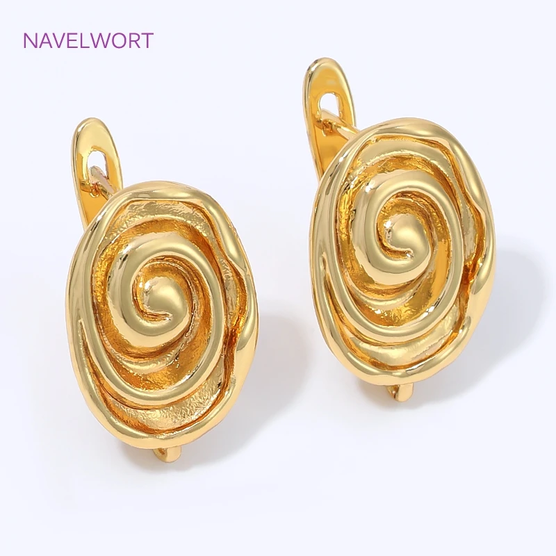 18K Gold Plated Shvenzy Earwire Fasteners,Brass Earring Hooks Clasps For Earring Making Accessories,DIY Jewelry Materials image 6