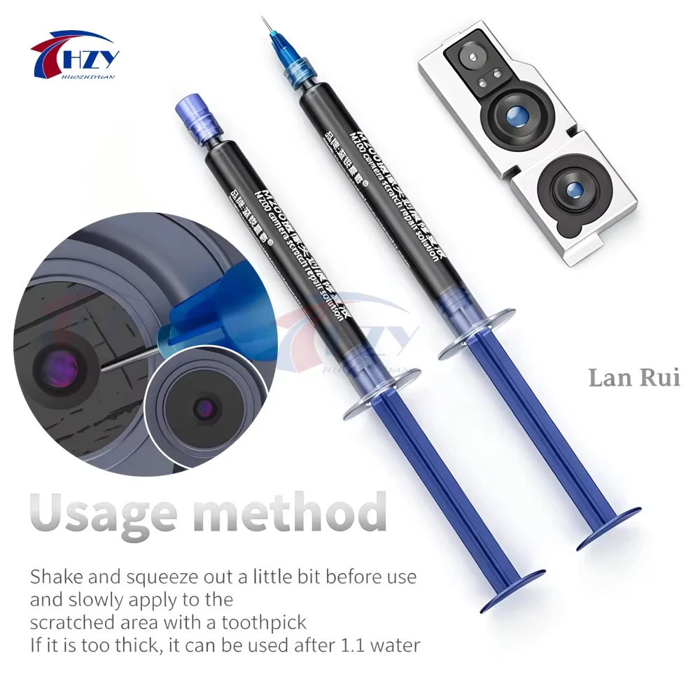 LANRUI M200 3ml Líquido Reparador de Lentes de Câmera de Celular, Secagem Rápida, Repara Manchas para Restauração de Vidro da Câmera Traseira do Celular, Ferramenta de Reparo