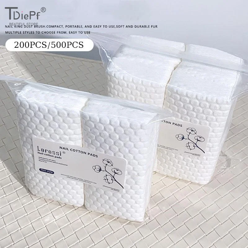 200/500 قطعة مسمار لوحة قطن مزيل طلاء الأظافر هلام نظيفة مانيكير المناديل خالية من الوبر مناديل القطن الأنظف ورقة منصات الورنيش أداة