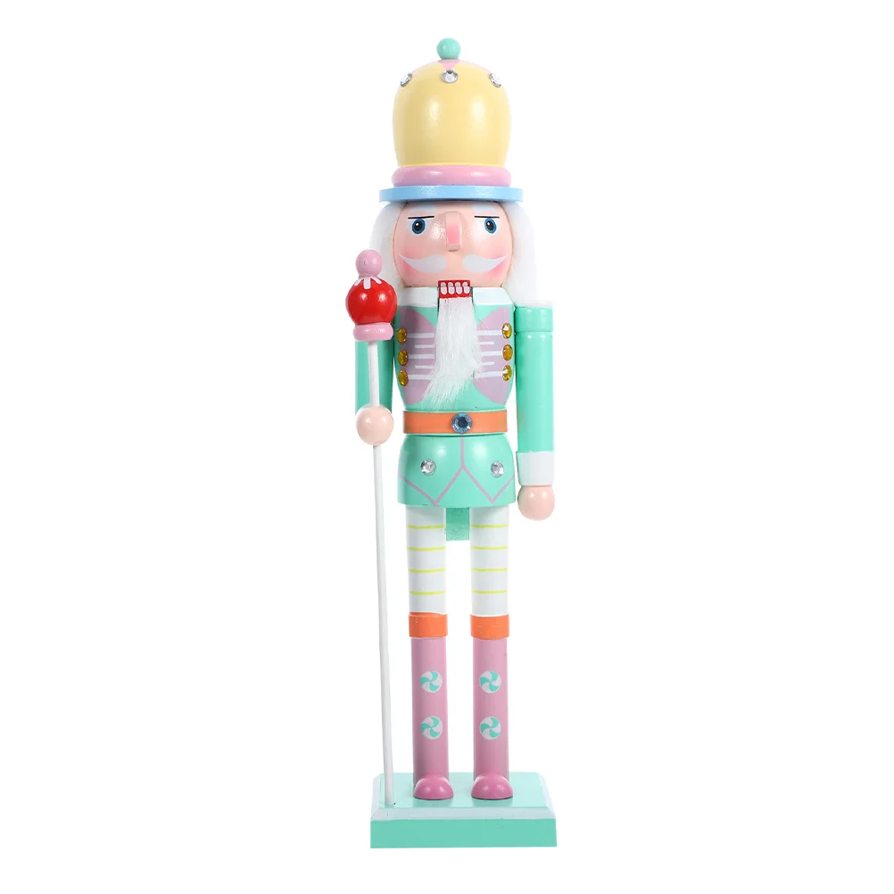 

Wooden Nutcracker Puppet Christmas Decoration Bright Color Festive Cheer Mantel Shelf Window Display Nutcrackers