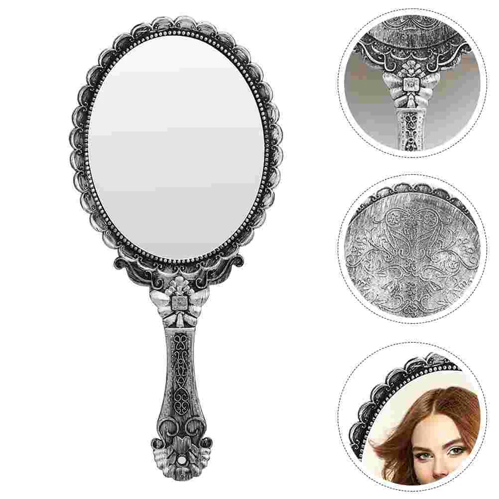 Wallet Vanity Mirror Handheld Beauty Travel Makeup Mirrors Baroque Vintage Glass (high-definition Float Mirror) Tool