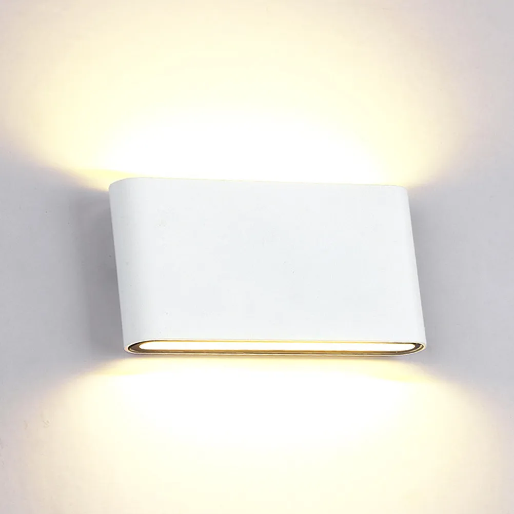 

12W Waterproof LED Wall Sconce Aluminium Frosted Surface Warm Light Indoor Room Bedroom Bathroom Balcony Patio