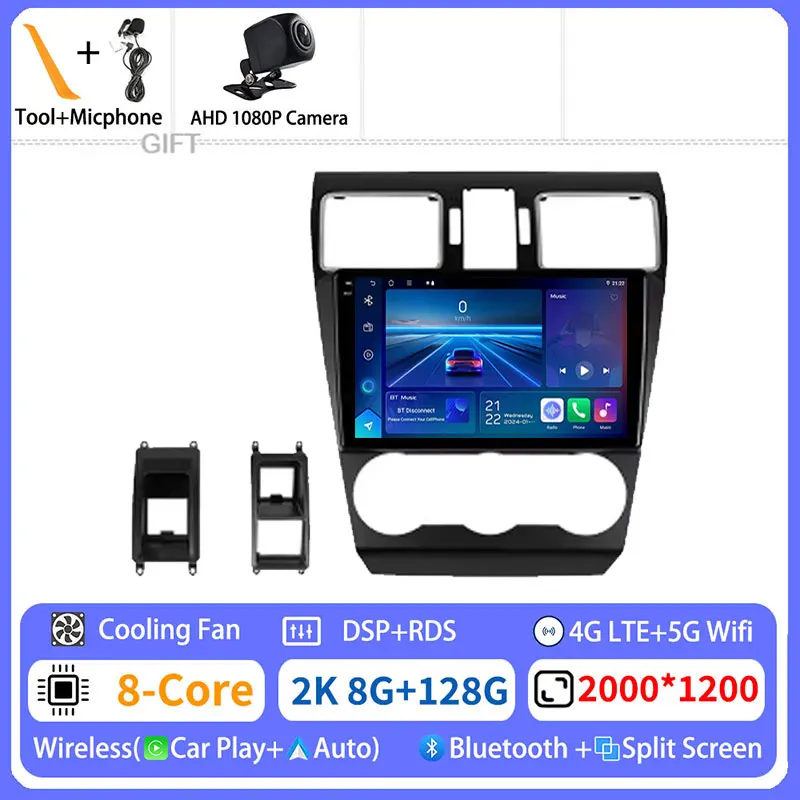Android 16 Autoradio voor Subaru Forester SJ 2016-2018 Levorg VM VM4 2014-2020 Stereo Draadloze CarPlay Auto GPS Scherm 360 Camera