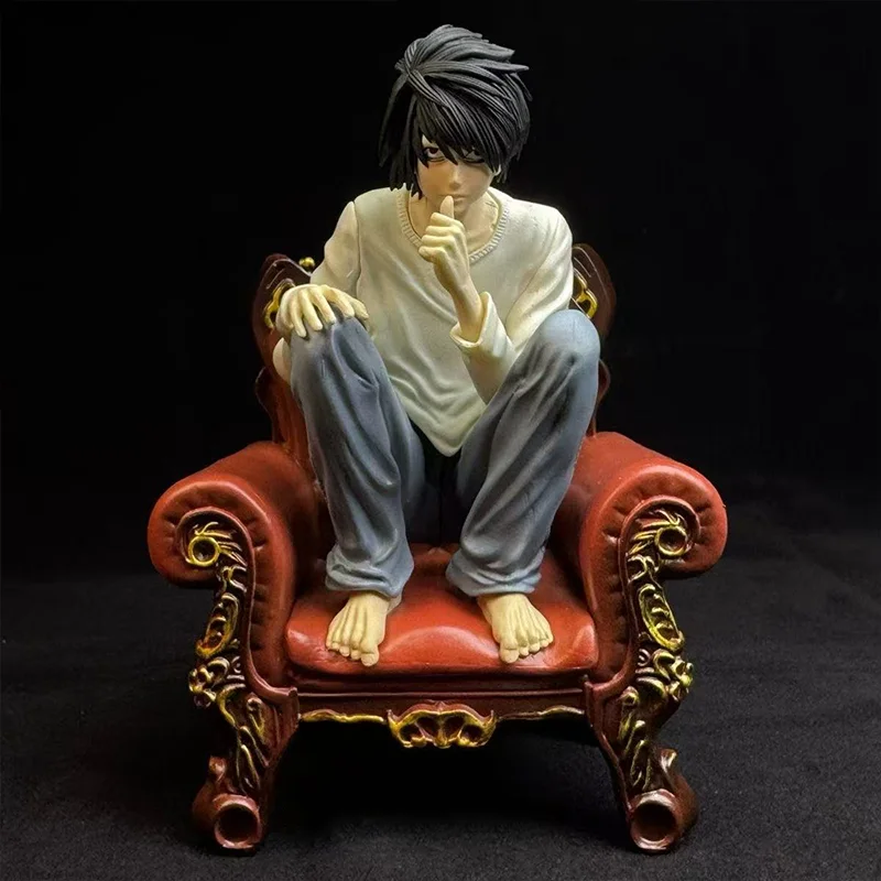 Death Note L Lawliet Sofa Throne Model Ornament Anime Figurine Boys Collectible Toys Children Birthday Gift Pvc