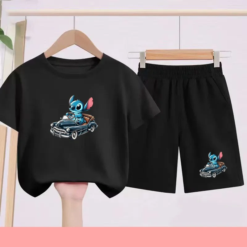 

T Shirt Boy Girl Summer 3-12 Age New Model Cartoon Short Sleeve+Shorts Comfortable Breathable Children Sportswear Casual 2 Piece