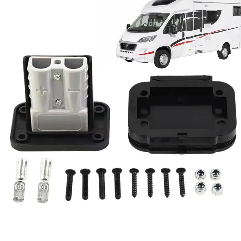 

Монтажная панель с вилкой 50a Основание панели с вилкой для разъемов Anderson Рама скрытого монтажа с крышкой, совместимая с автомобильными лодками Rvs