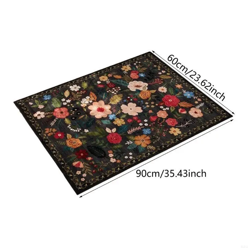 

Decorative Floral Rug Floor Carpet For Living Room Or Bedside Comfort Mat