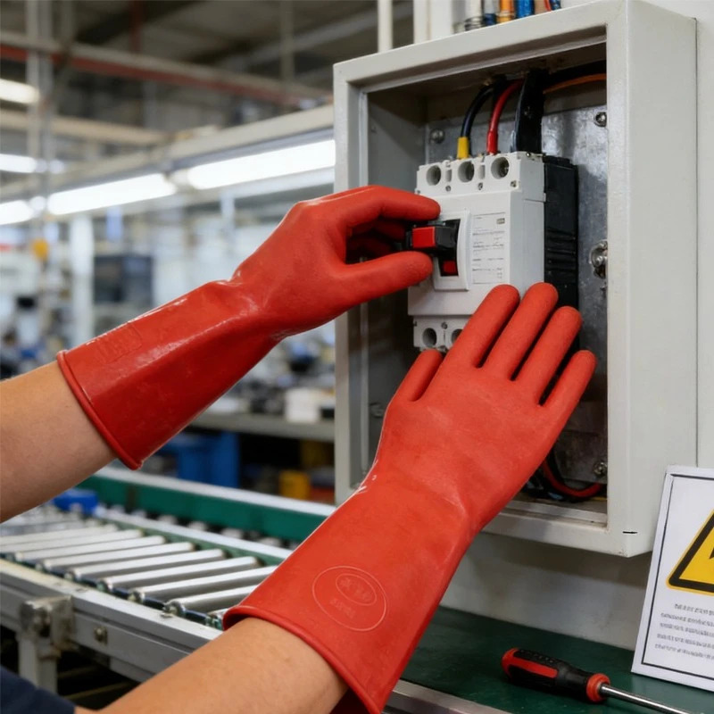 

Антиэлектрические защитные профессиональные 12 кВ высоковольтные электроизоляционные перчатки резиновые защитные перчатки для электрика рабочие инструменты