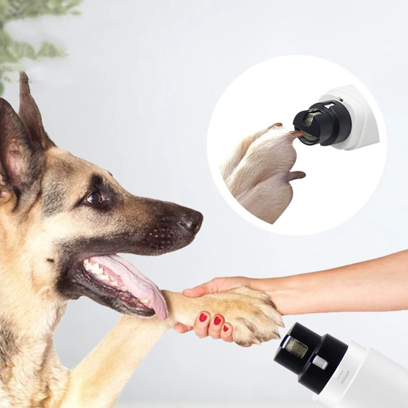 New Electric Dog Nail Clippers Rechargeable USB Charging LED Light Quiet Cat Nail Grinders Pet Paws Nail Grooming Supplies