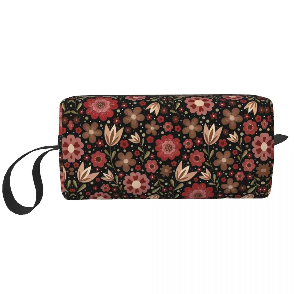 

Summer Floral Pattern Makeup Bag Cosmetic Organizer Storage Dopp Kit Toiletry Cosmetic Bag for Women Beauty Travel Pencil Case