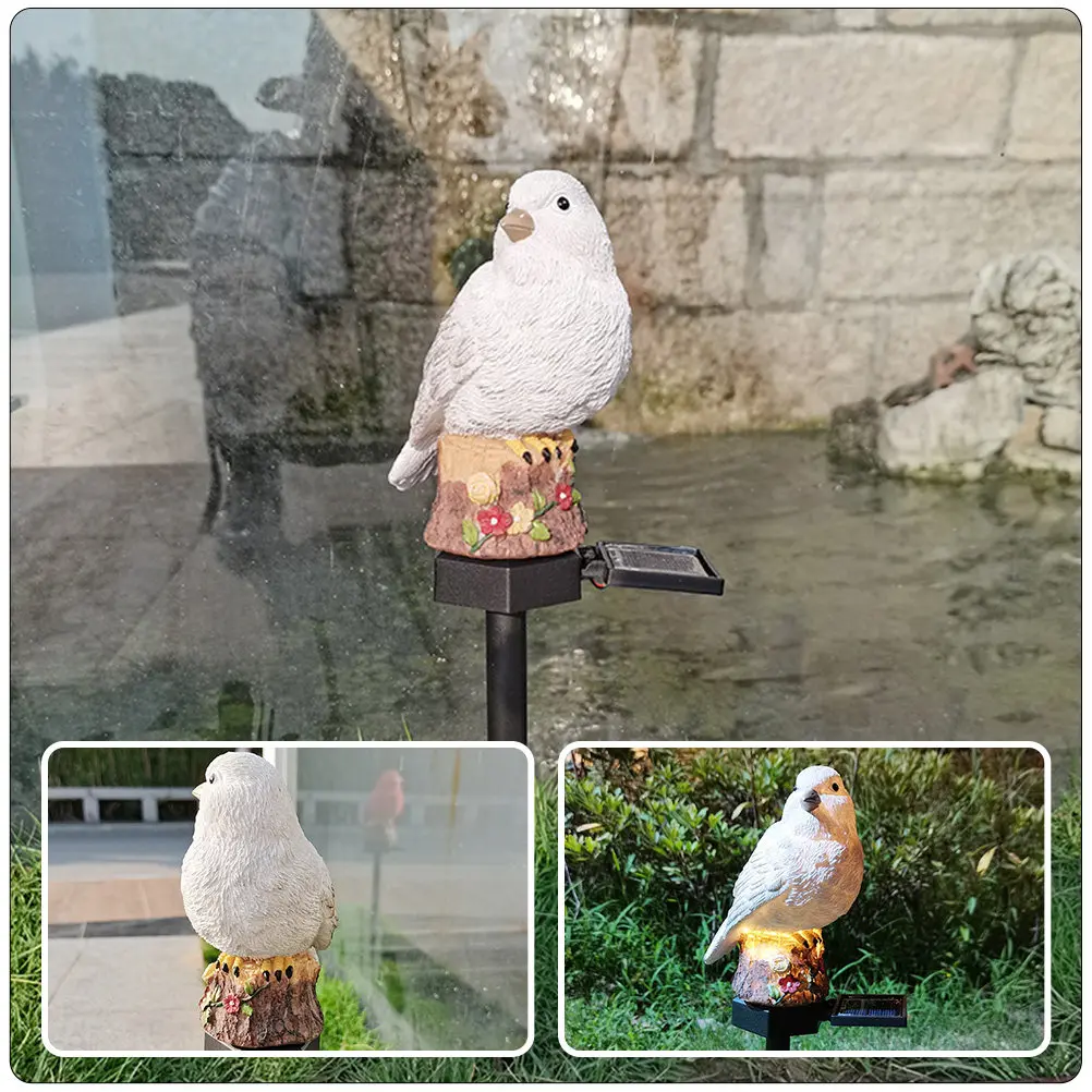 1Pcs Solar Garden Decorative Lamp Seabird Appearance Easy Install Outdoor Lawn Light for Courtyard Pathway Fence Landscape