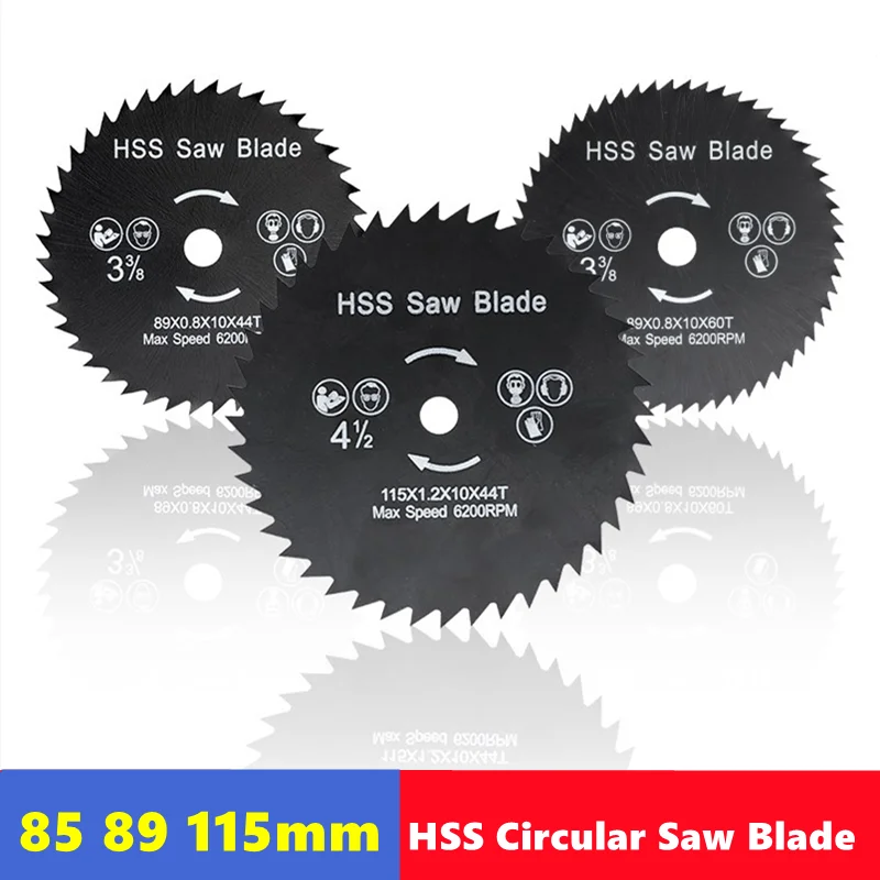 1pcs 85/89/115mm HSS nitride coated circular saw blades for wood and metal cutting, power tool accessories, cutting blades