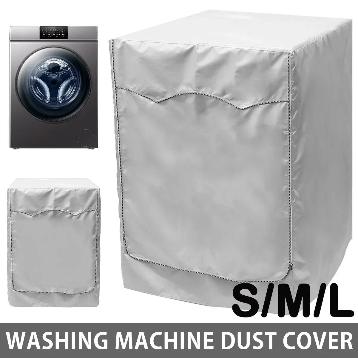 

Drum Washing Machine Cover Waterproof Full shading Sunscreen Roller Dust Proof Cover for Front Load Wash Dryer Protector NEW