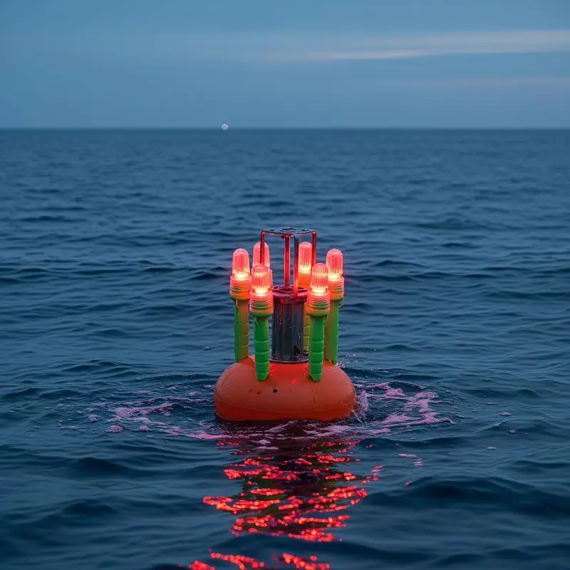 Energy Saving LED Underwater Fishing Light Waterproof Flashing Net Marker Warning Lamp for Outdoor Fishing Trips