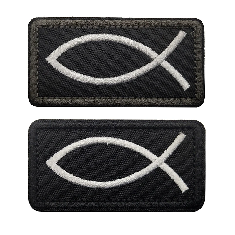 Parche táctico bordado pez dive reflectante – Insignia para equipamiento - imagen 3