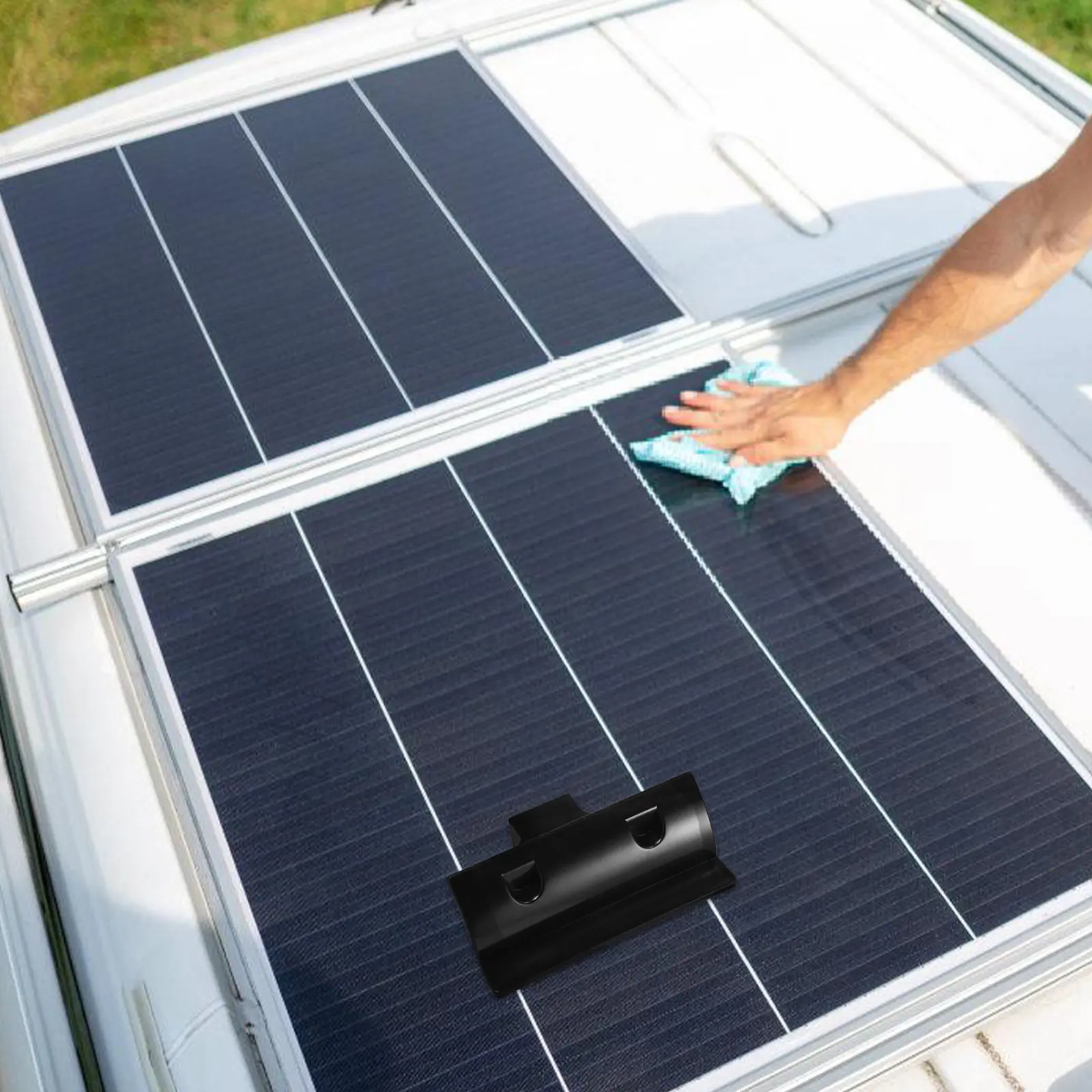 

2Pcs Solar Panel Mount Bracket Kit Universal Fit for Rv Boat Roof Ground Stable Structure Solar Panel Mounting System