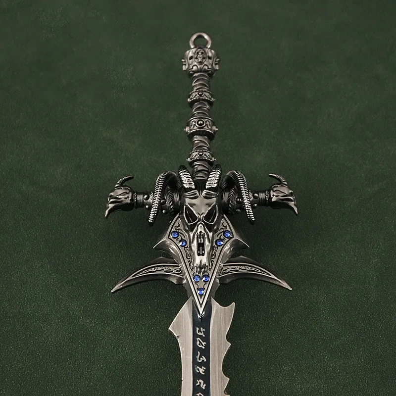 World of Warcraft Arma, O Rei Leão, Diamante Incrustado, Faca de Liga Periférica, Espada Katana Samurai, Brinquedos, 22cm, Novo