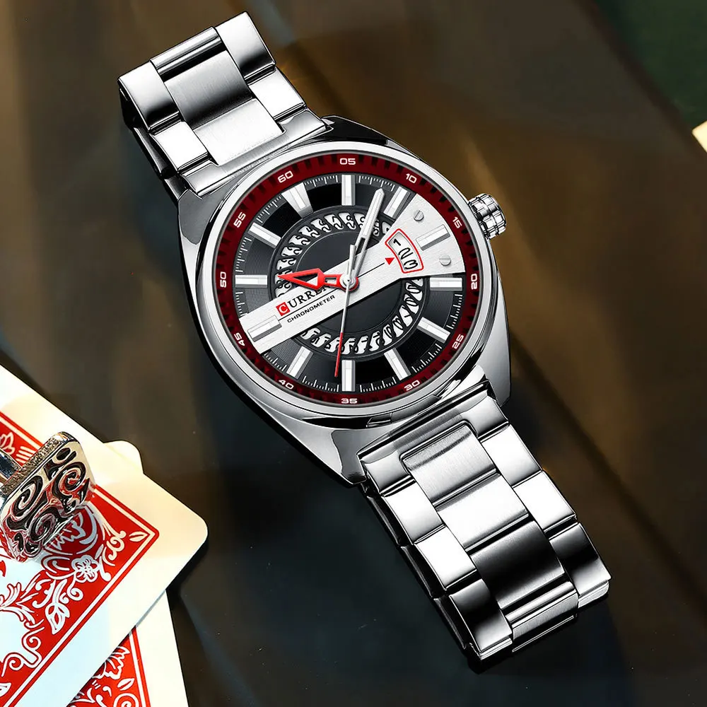 Curren 8403 Men's Watch Luxury Watch Quartz Strip Waterproof Calendar Luminous Business Watches for Men Relogios Masculino