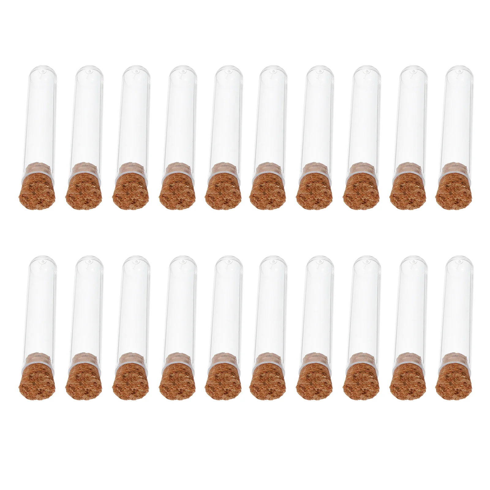 40 Pcs Wooden Plug Test Tube Plastic Tubes Science Cork Scientific Theme Party Decor Prop