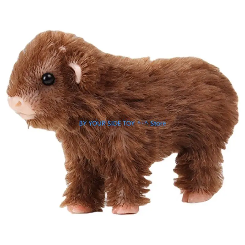 

Interactive Calf Toy Child Life Like Silicone Animal Figure Kids Cognitive Toy U6XE