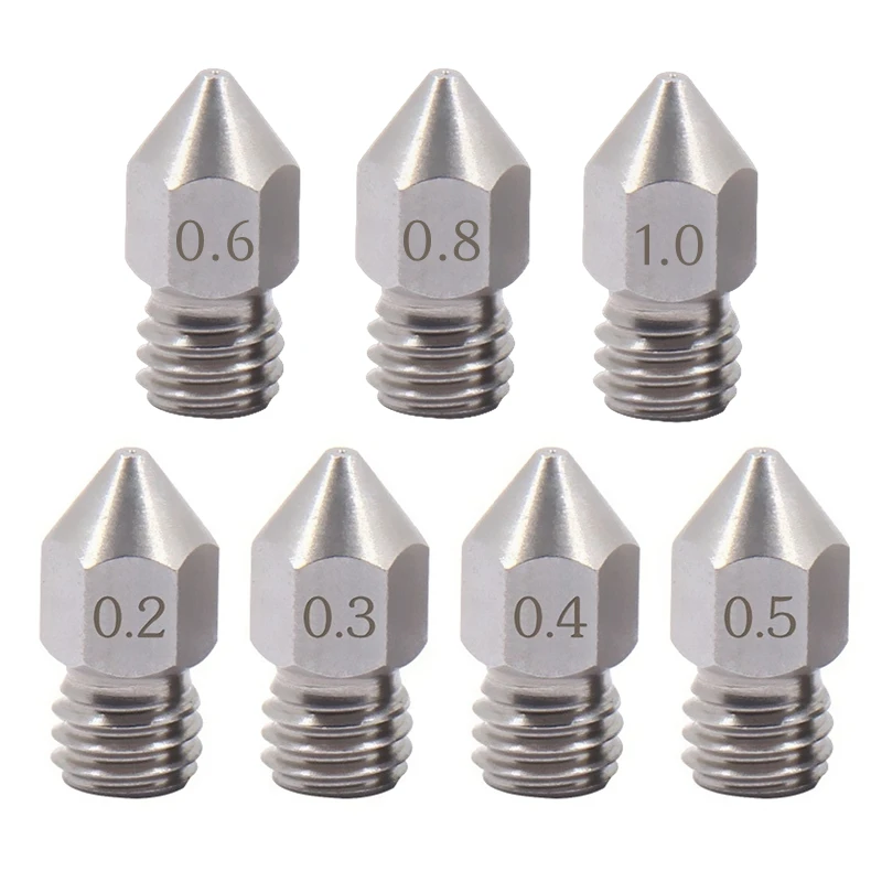 

1.75mm MK8 Stainless Steel Nozzle Extruder Printing Head For Anet A8 A8Plus CREALITY Ender 3 3S Pro V2 CR10 3D Printer 0.2-1.0mm