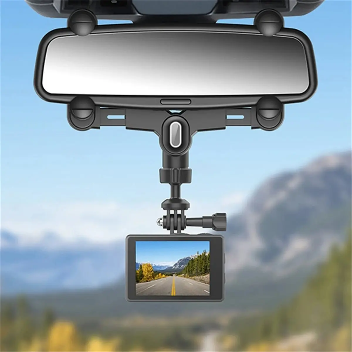 HOT-Car Sports Camera Bracket Adjustable Car Rearview Mirror Driving Recorder Holder DVR Support Mount for Action Camera