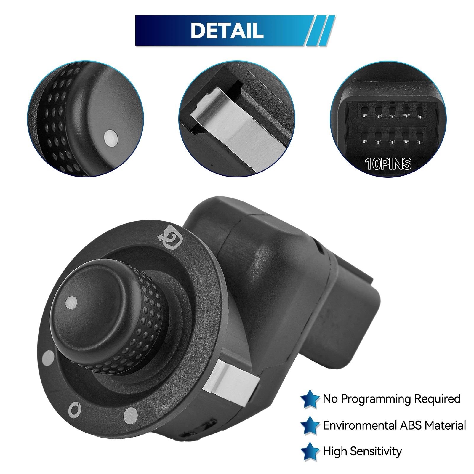8200214921 8200676529 Electric Wing Side Mirror Knob Control Switch Button With Folding For Renault Captur Clio MK4 Modus Captur