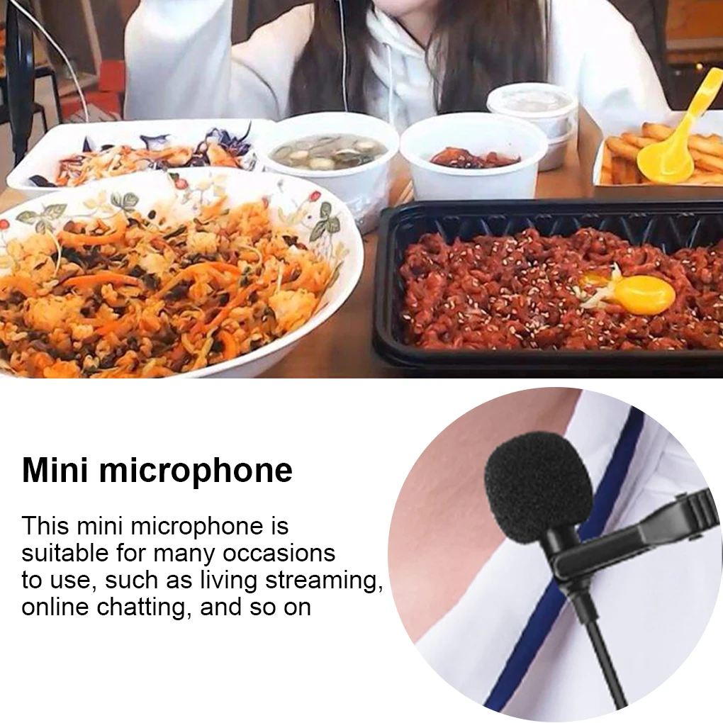 Microphone Mobile Phone Omnidirectional Lapel Microphone Live Streaming Online Chat Mic, Upgraded, 3.5mm image 6